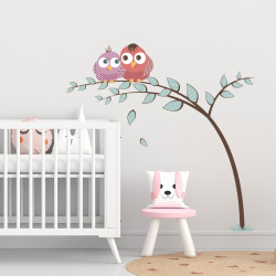 Sticker arbre hibou