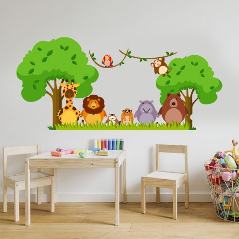 Sticker animaux de la forêt