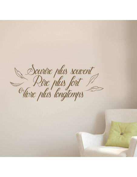 stickers muraux citation courte
