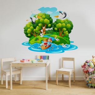 Stickers île aux pélicans