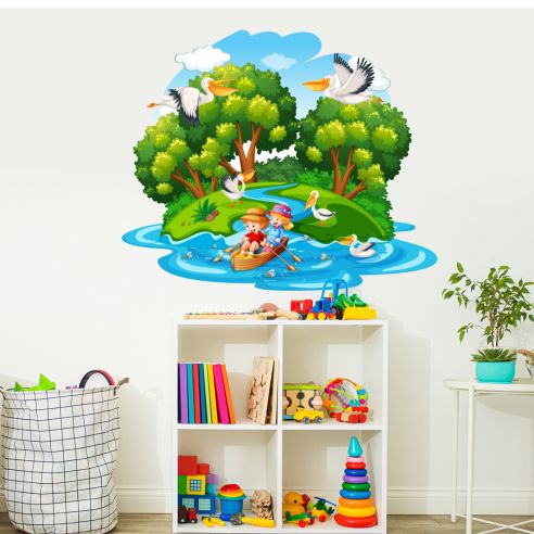 Stickers île aux pélicans