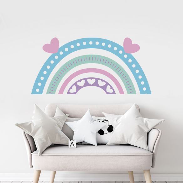 Sticker arc en ciel pastel