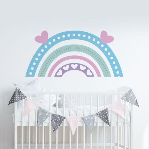 Sticker arc en ciel pastel