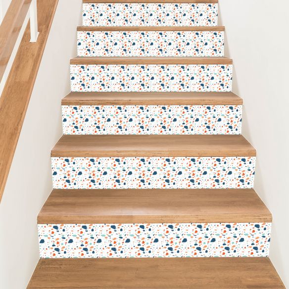 Kit 6 stickers contremarches escaliers