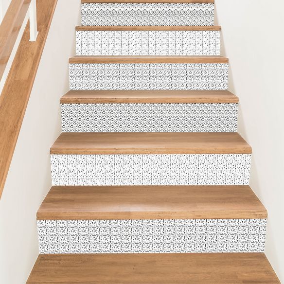 Kit 6 stickers contremarches escaliers