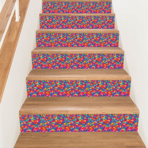 Kit 6 stickers contremarches géométriques