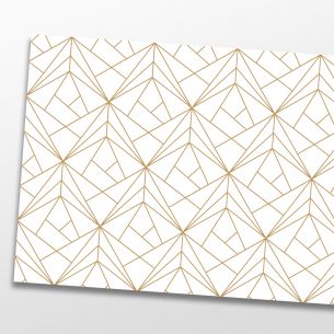 Kit 6 stickers contremarches lignes géométriques dorées 2