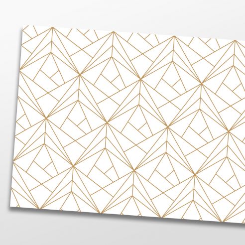 Kit 6 stickers contremarches lignes géométriques dorées