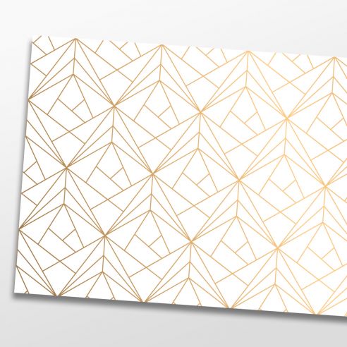 Kit 6 stickers contremarches lignes géométriques dorées