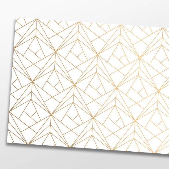 Kit 6 stickers contremarches lignes géométriques dorées