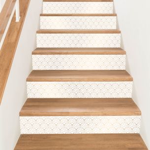 Kit 6 stickers contremarches lignes géométriques dorées