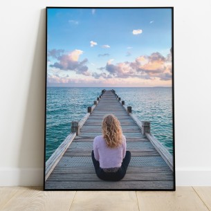 Regard vers l'océan poster