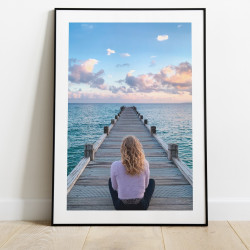 Regard vers l'océan poster