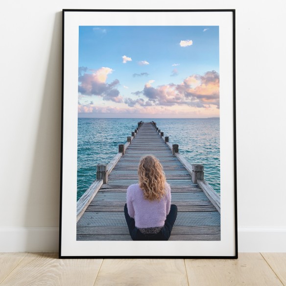 Regard vers l'océan poster