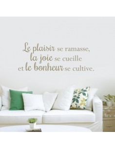 Sticker citation le plaisir se ramasse