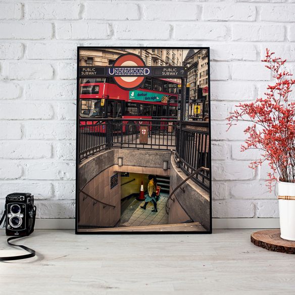 Entrée de métro Londres Poster