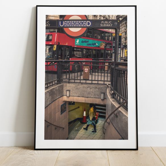 Entrée de métro Londres Poster