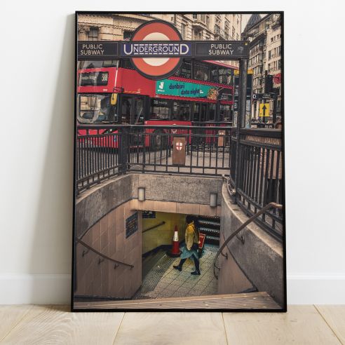 Entrée de métro Londres Poster
