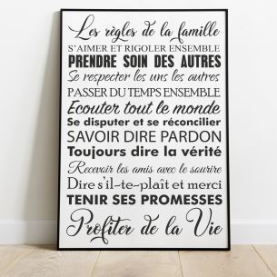 Affiche les règles de la famille 2