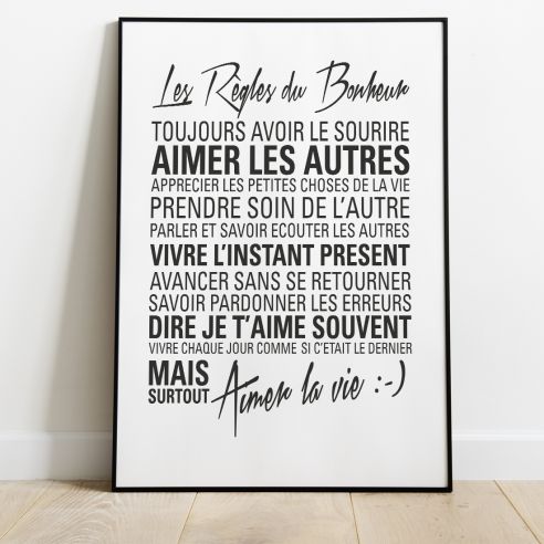 Les règles du bonheur Affiche