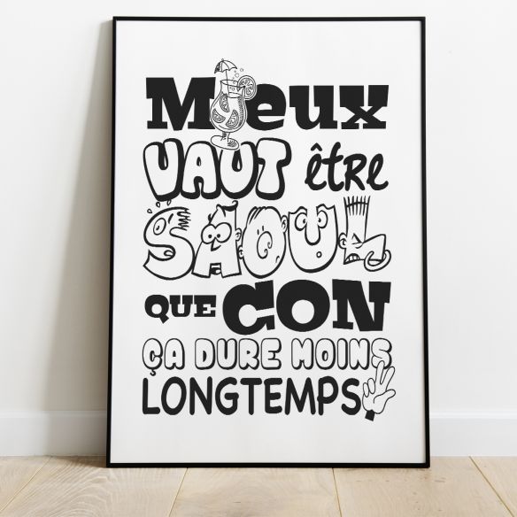 Mieux vaut être soul que con affiche