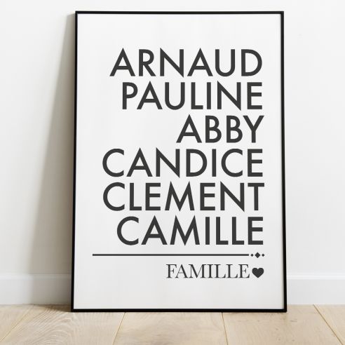 Affiche famille personnalisée