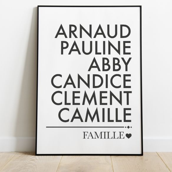 Affiche famille personnalisée