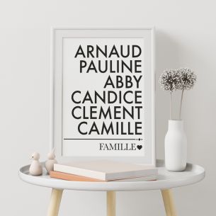 Affiche famille personnalisée