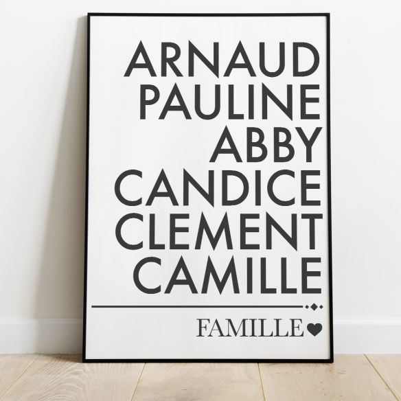 Affiche famille personnalisée