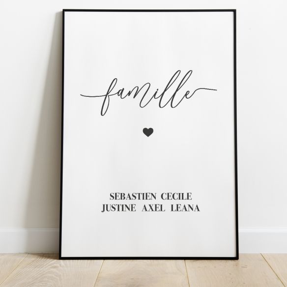 Poster famille personnalisé