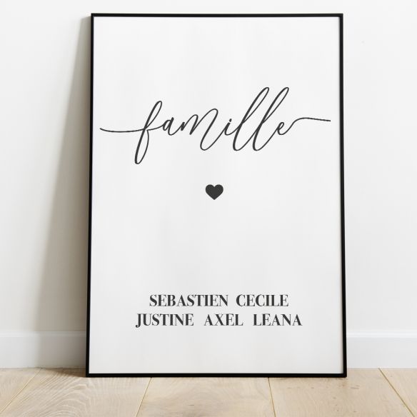 Poster famille personnalisé