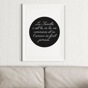 La famille c'est la où la vie commence poster