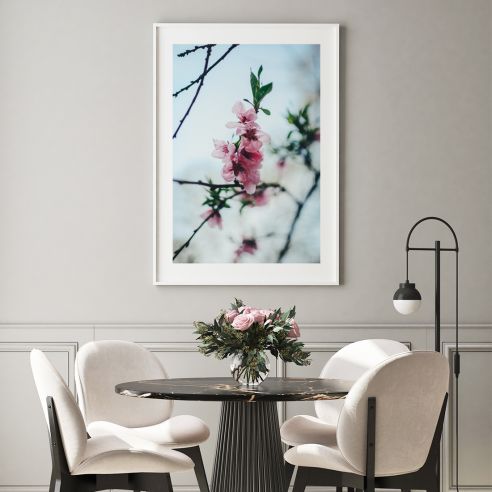 Fleurs roses poster