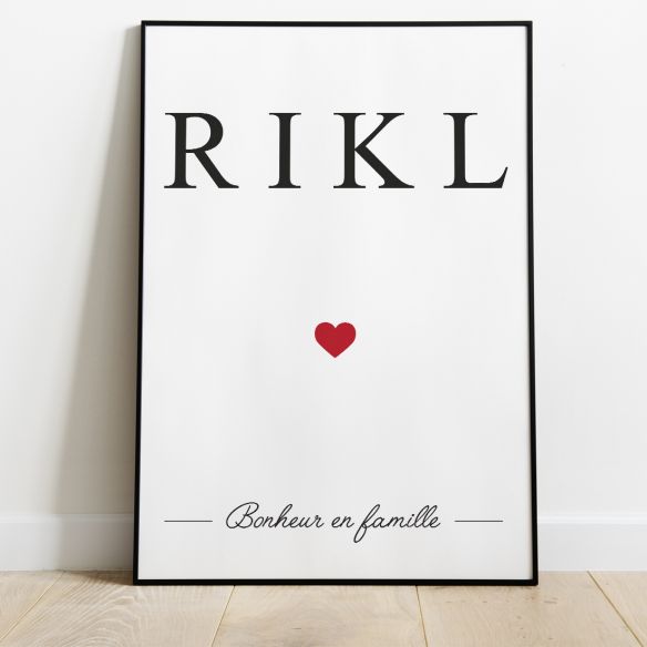 Affiche famille personnalisé