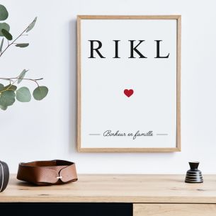 Affiche famille personnalisé