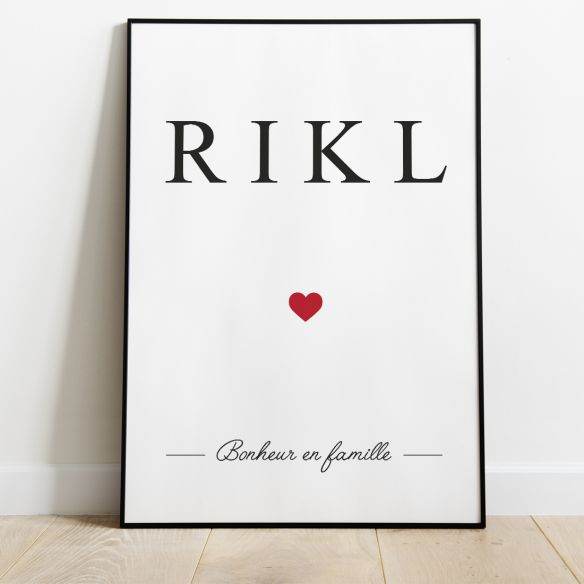 Affiche famille personnalisé