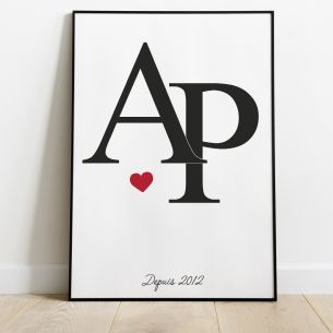 Affiche couple à personnaliser 2