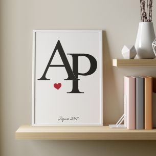 Affiche couple à personnaliser