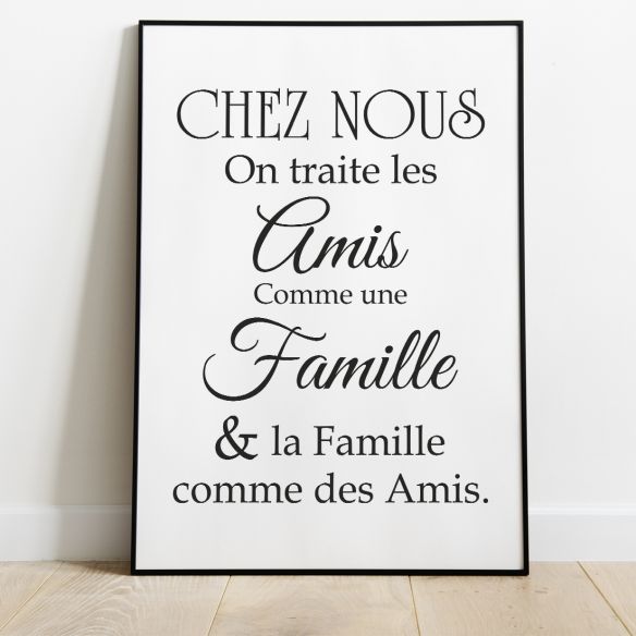 Affiche citation chez nous