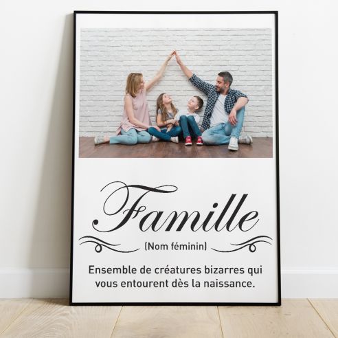 Poster famille personnalisé avec photo