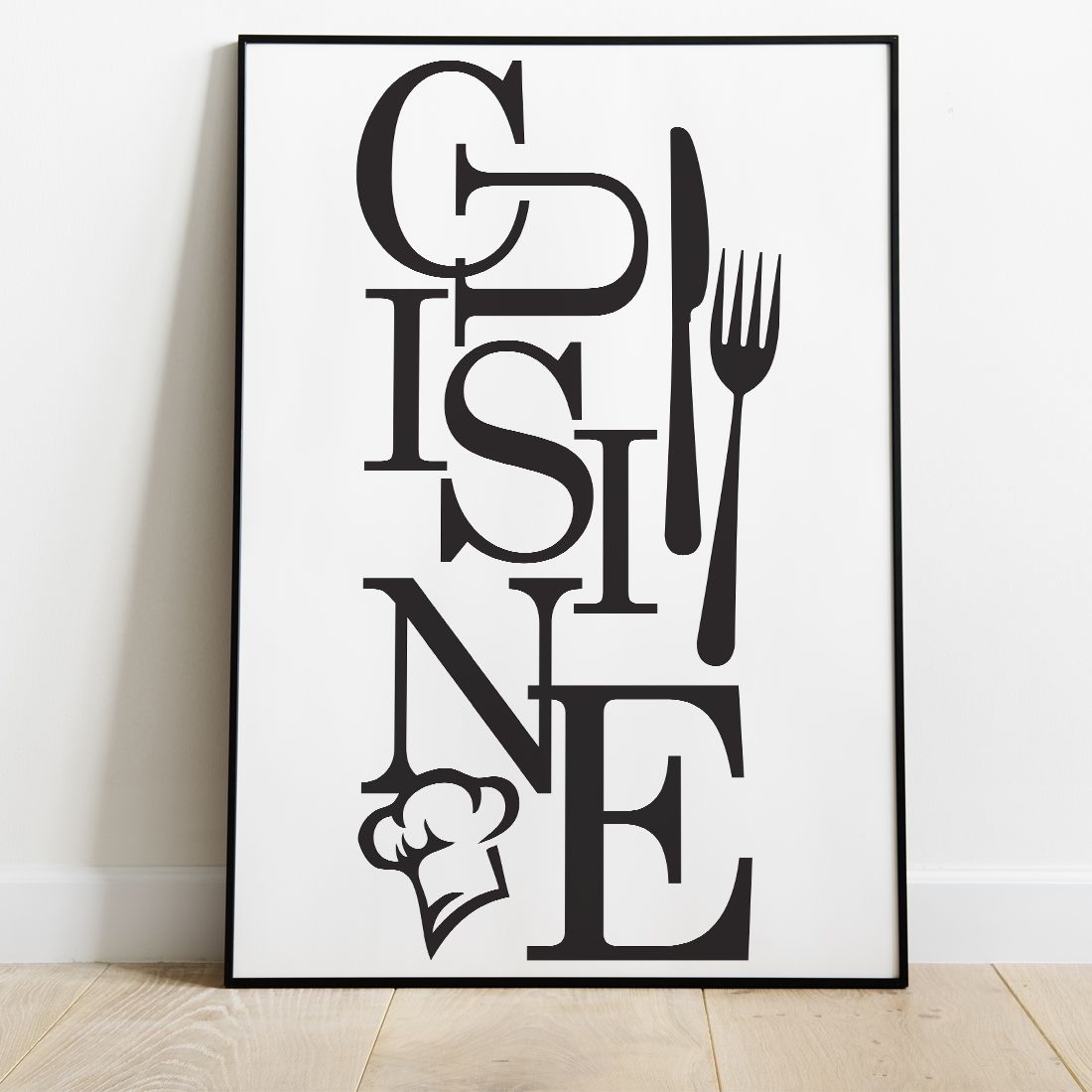 Affiche Cuisine Noir et Blanc