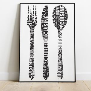 Fourchette couteau et cuillère poster