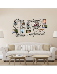 Sticker cadres photos vivre simplement
