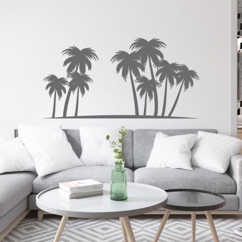 Sticker mural palmiers