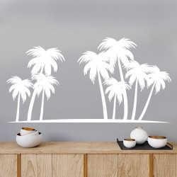 Stickers palmiers paysage. Décoration murale avec palmier en sticker