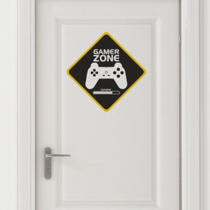 Stickers gamer zone panneau 2