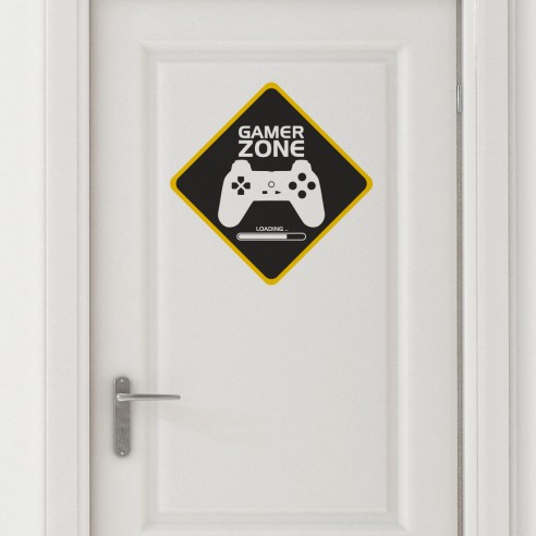 Stickers gamer zone panneau
