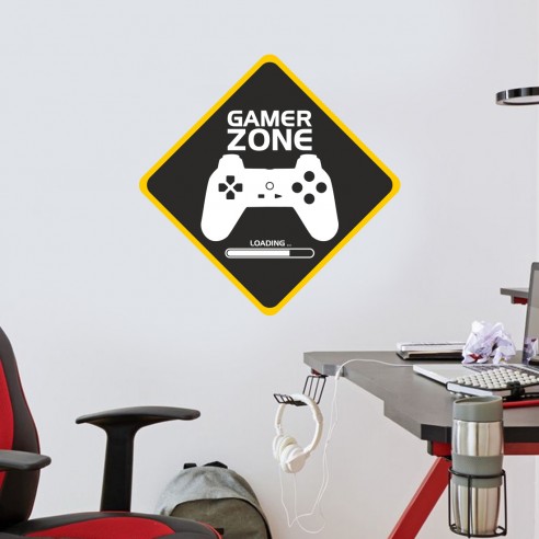 Stickers gamer zone panneau