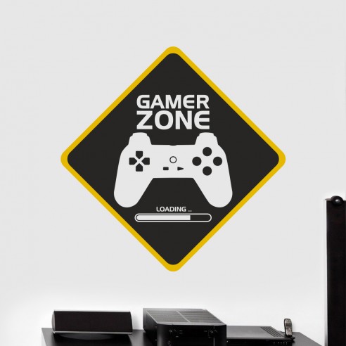 Stickers gamer zone panneau