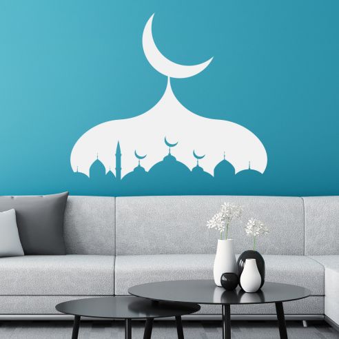 Sticker mosquée eid mubarak